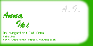 anna ipi business card